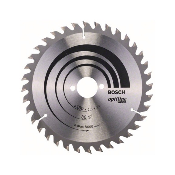 BOSCH Circular saw blade Optiline Wood for circular hand saws 190x30x2,6mm 36 2608640616 - Circular saw blade (machines)