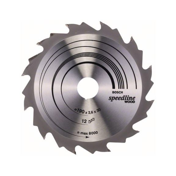 BOSCH Circular saw blade Speedline Wood 190 x 30 x 2.4 mm 12 2608640800 - Circular saw blade (machines)