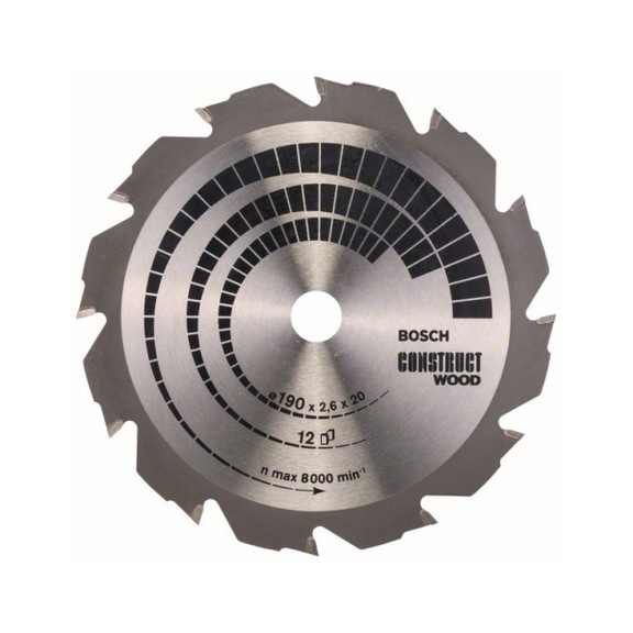 BOSCH Circular saw blade Construct Wood 190 x 20/16 x 2.6 mm 12 2608641201 - Circular saw blade (machines)