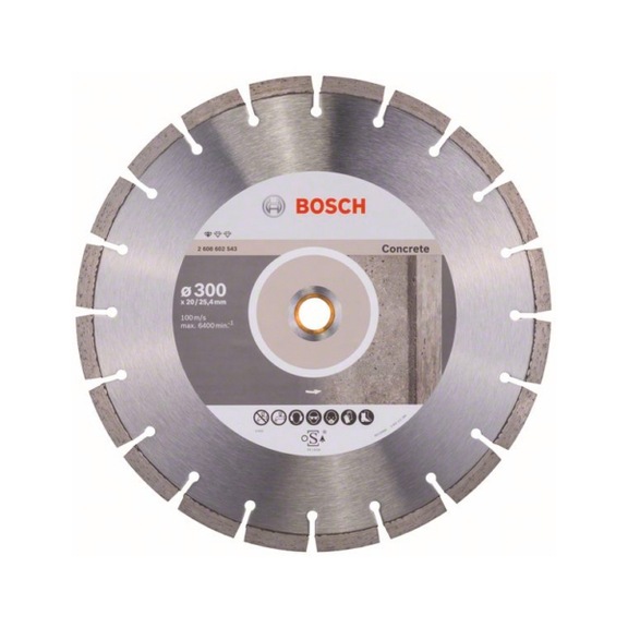 BOSCH Diamond cutting blade Standard for Concrete 300x20.00/25.40x2.8x10 mm 2608602543 - Diamond cutting disk