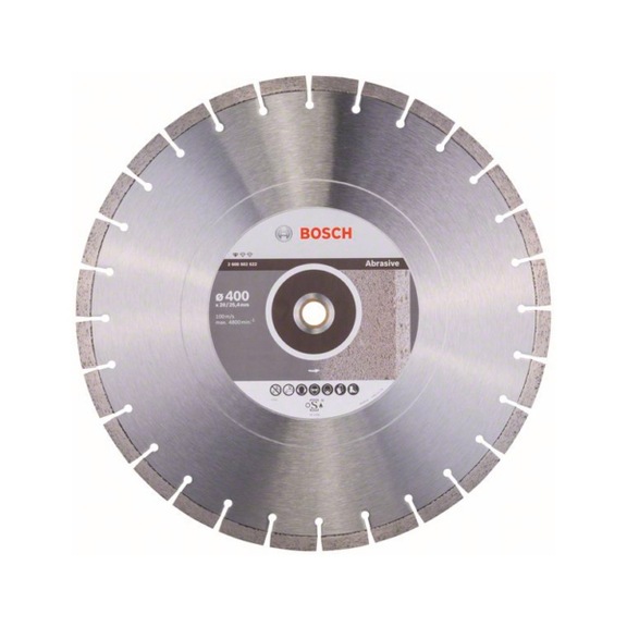 BOSCH Diamanttrennscheibe Standard Abrasive 400x20,00/25,40x3,2x10 mm 2608602622 - Diamant-Trennscheibe
