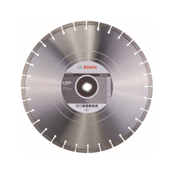BOSCH Diamond cutting blade Standard for Abrasive 450x25,40x3,6x10 mm 2608602623 - Diamond cutting disk