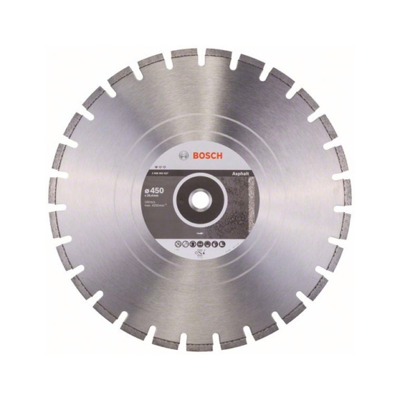 BOSCH Diamond cutting blade Standard for Asphalt 450x25,40x3,2x8 mm 2608602627 - Diamond cutting disk