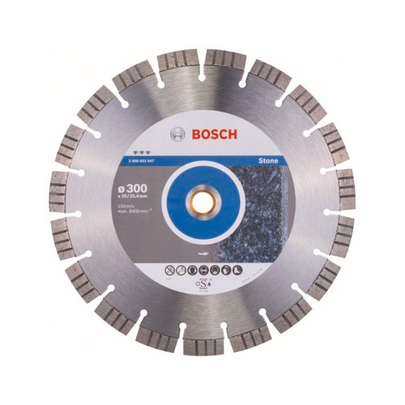 BOSCH Diamond cutting blade Best for Stone 300x20.00/25.40x2.8x15 mm 2608602647 - Diamond cutting disk