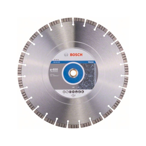 BOSCH Diamond cutting blade Best for Stone 400x20.00/25.40x3.2x12 mm 2608602649 - Diamond cutting disk