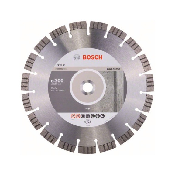 BOSCH Diamond cutting blade Best for Concrete 300 x 22.23 x 2.8 x 15 mm 2608602656 - Diamond cutting disk