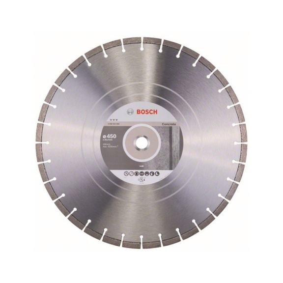 BOSCH Diamond cutting blade Best for Concrete 450 x 25.40 x 3.6 x 12 mm 2608602660 - Diamond cutting disk