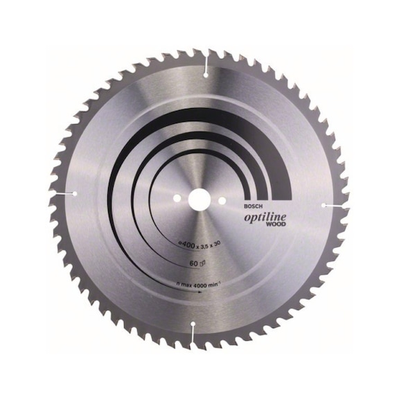 BOSCH Kreissägeblatt Optiline Wood für Tischkreissäge 400x30x3,5mm 60 2608640675 - Kreissägeblatt (-Maschinen)