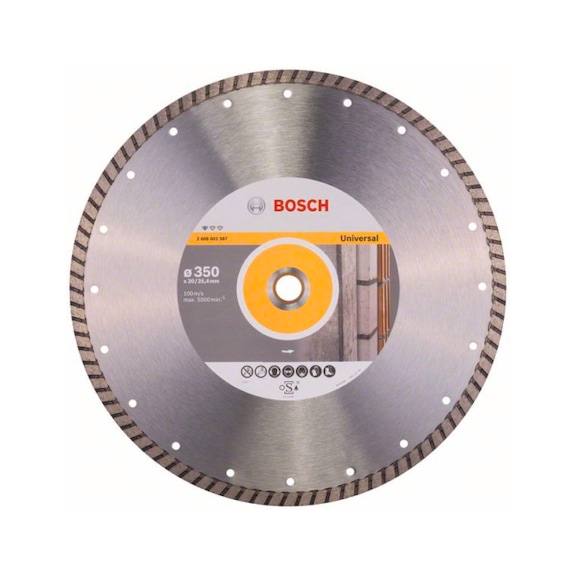 BOSCH Diamanttrennscheibe  Universal Turbo 350x20,00/25,40x3x10 2608602587 - Diamant-Trennscheibe