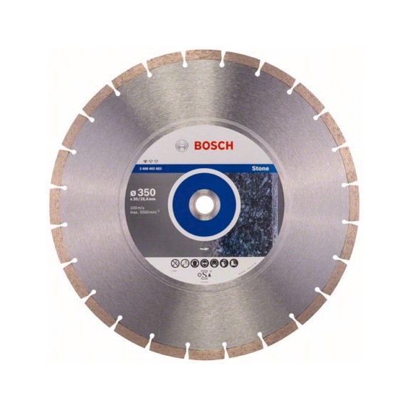 BOSCH Diamond cutting blade Standard for Stone 350x20.00/25.40x3.1x10mm 2608602603 - Diamond cutting disk