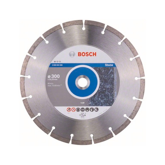BOSCH Diamond cutting blade Standard for Stone 300x22,23x3,1x10 mm 2608602698 - Diamond cutting disk