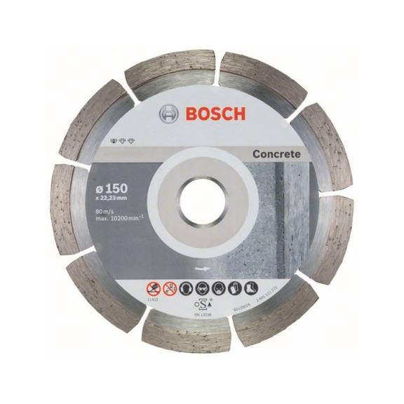 BOSCH Diamanttrennscheibe  Concrete 150x22,23x2x10mm 10er-Pack 2608603241 - Diamant-Trennscheibe