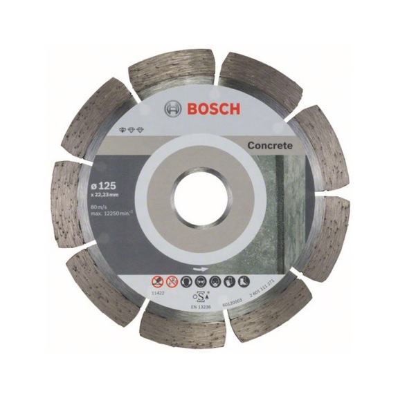 BOSCH Diamond cutting blade Concrete 125x22,23x1,6x10mm 10-pack 2608603240 - Diamond cutting disk