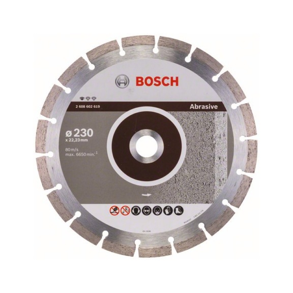 BOSCH Diamanttrennscheibe Standard for Abrasive 230x22,23x2,3x10 mm 2608602619 - Diamant-Trennscheibe