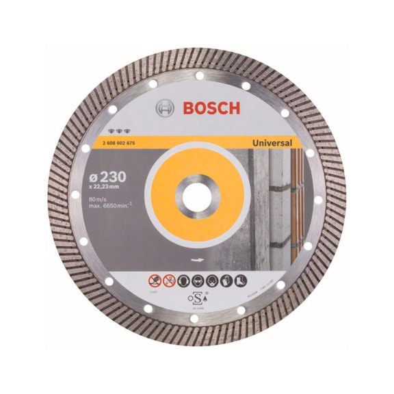 BOSCH Diamond cutting blade Best for Universal Turbo 230x22,23x2,5x15mm 2608602675 - Diamond cutting disk