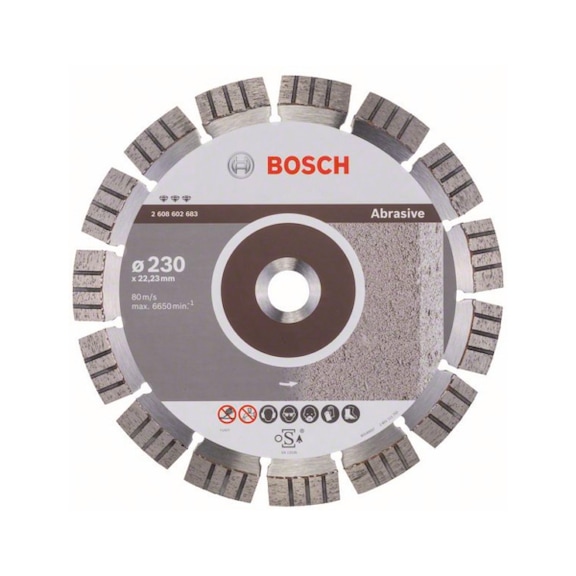 BOSCH Diamond cutting blade Best for Abrasive 230 x 22.23 x 2.4 x 15 mm 2608602683 - Diamond cutting disk