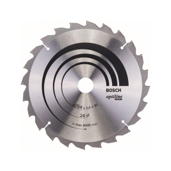 BOSCH Kreissägeblatt Optiline Wood Kapp-/Gehrungssägen254x30x2,0mm 24 2608640434 - Kreissägeblatt (-Maschinen)