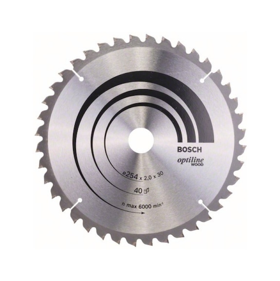 BOSCH Circular saw blade Optiline Wood 254x30x2 mm 40 WZ/N 2608640435 - Circular saw blade (machines)