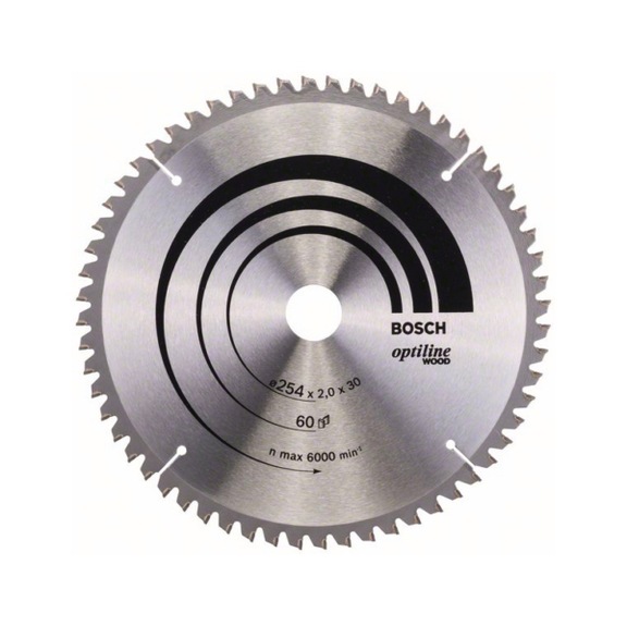 BOSCH Kreissägeblatt Optiline Wood Kapp-/Gehrungssägen254x30x2,0mm 60 2608640436 - Kreissägeblatt (-Maschinen)