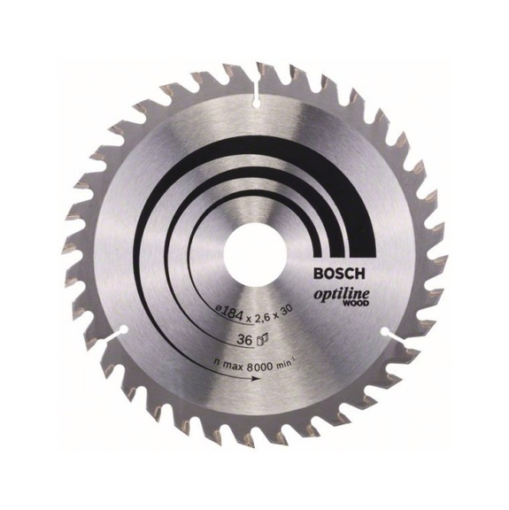 BOSCH Circular saw blade Optiline Wood for circular hand saws 184x30x2,6mm 36 2608640611 - Circular saw blade (machines)