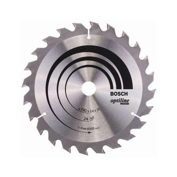 BOSCH Circular saw blade Optiline Wood 190x20/16x2.6 mm 24 2608640612 - Circular saw blade (machines)