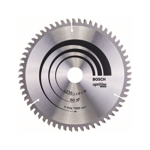 BOSCH Circular saw blade Optiline Wood mitre saw216x30x2,8mm 60 2608640642 - Circular saw blade (machines)