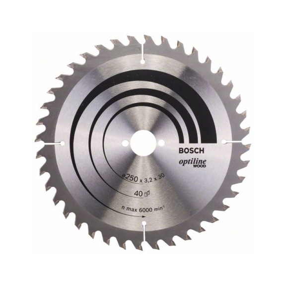 BOSCH Circular saw blade Optiline Wood for circular hand saws 250x30x3,2mm 40 2608640728 - Circular saw blade (machines)