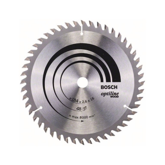 BOSCH Circular saw blade Optiline Wood for circular hand saws 184x16x2,6mm 48 2608641181 - Circular saw blade (machines)