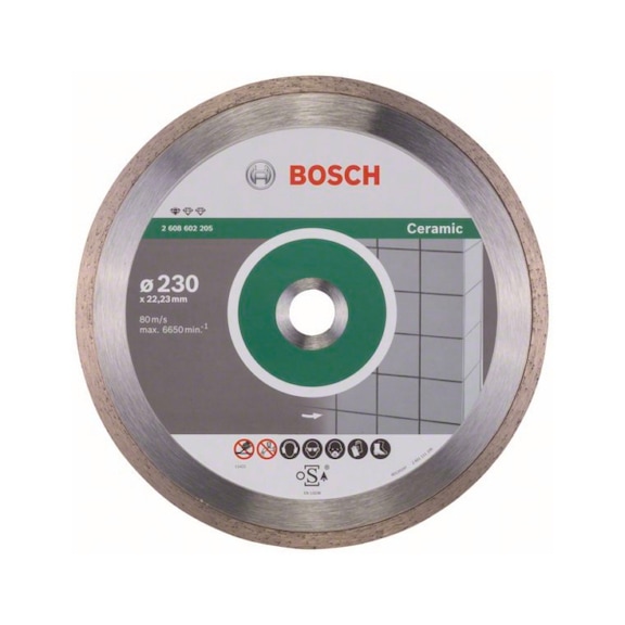 BOSCH Diamond cutting blade Standard Ceramic 230x22,23x1,6x7mm 1-pack 2608602205 - Diamond cutting disk