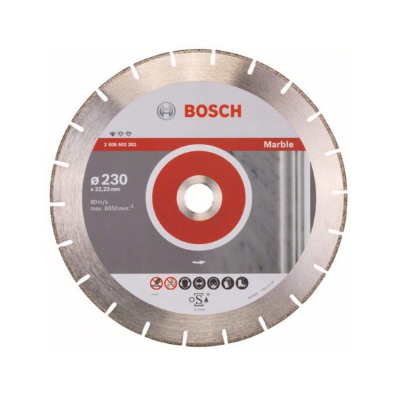 BOSCH Diamond cutting blade Standard for Marble 230x22,23x2,8x3 mm 2608602283 - Diamond cutting disk