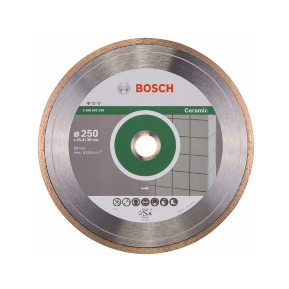 BOSCH Diamond cutting blade Standard for Ceramic 250x30 25,40x1,6x7mm 2608602539 - Diamond cutting disk
