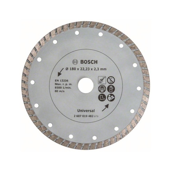 BOSCH Diamond cutting blade Turbo diameter 180 mm 2607019482 - Grinding tool with diamond or boron nitride with bore