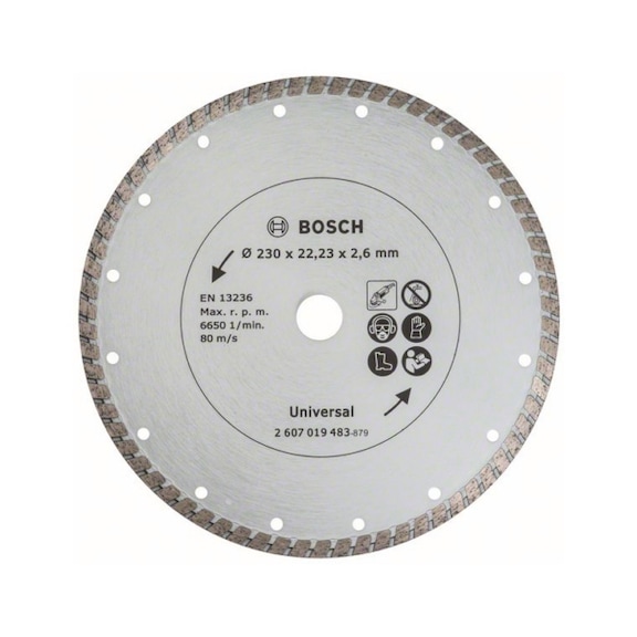 BOSCH Diamond cutting blade Turbo diameter 230 mm 2607019483 - Grinding tool with diamond or boron nitride with bore