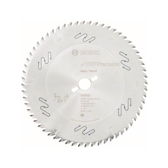 BOSCH Kreissägeblatt Top Precision Best for Wood 300 x 30 x 3,2 mm 60 2608642115 - Kreissägeblatt (-Maschinen)