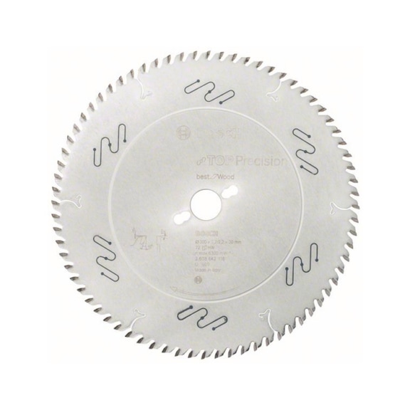 BOSCH Kreissägeblatt Top Precision Best for Wood 300 x 30 x 3,2 mm 72 2608642116 - Kreissägeblatt (-Maschinen)