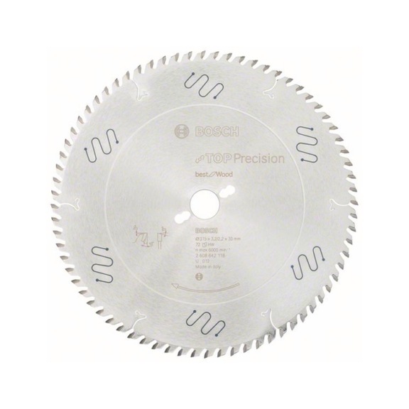 BOSCH Circular saw blade Top Precision Best for Wood 315 x 30 x 3.2 mm 72 2608642118 - Circular saw blade (machines)
