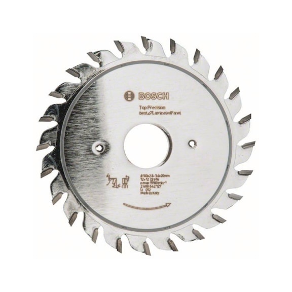 BOSCH Scoring blade Top Precision Laminated Panel 100x20x2.8 - 3.6mm 2608642127 - Circular saw blade (bore, non-detachable cutting edges)