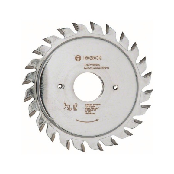 BOSCH Scoring blade Top Precision Laminated Panel 100x22x2,8 - 3,6mm 2608642128 - Circular saw blade (bore, non-detachable cutting edges)