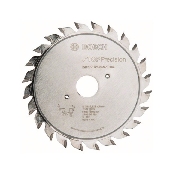 BOSCH Scoring blade Top Precision Laminated Panel 120x20x2.8 - 3.6mm 2608642129 - Circular saw blade (bore, non-detachable cutting edges)