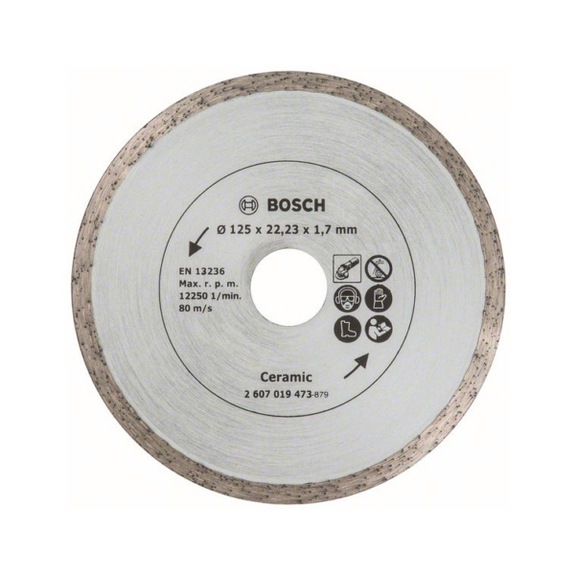 BOSCH Diamond cutting blade for tiles diameter 125 mm 2607019473 - Grinding tool with diamond or boron nitride with bore