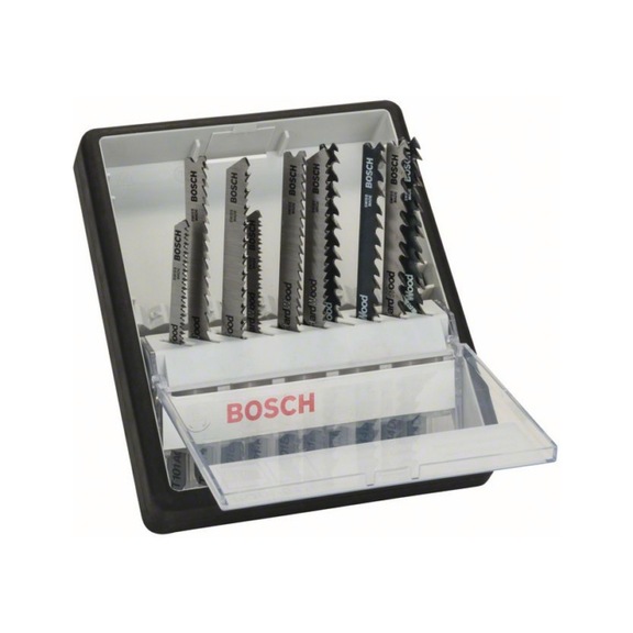 BOSCH 10-piece jigsaw blade set Wood Robust Line T-shank 2607010540 - Saw blade assortment