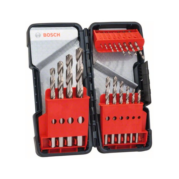 BOSCH 18-teilig Metallbohrer-Set Toughbox HSS-G DIN 338 135 Grad 1–10&nbsp;mm - Bohrer-Set (Zerspanungswerkzeug mit definierten Schneiden)