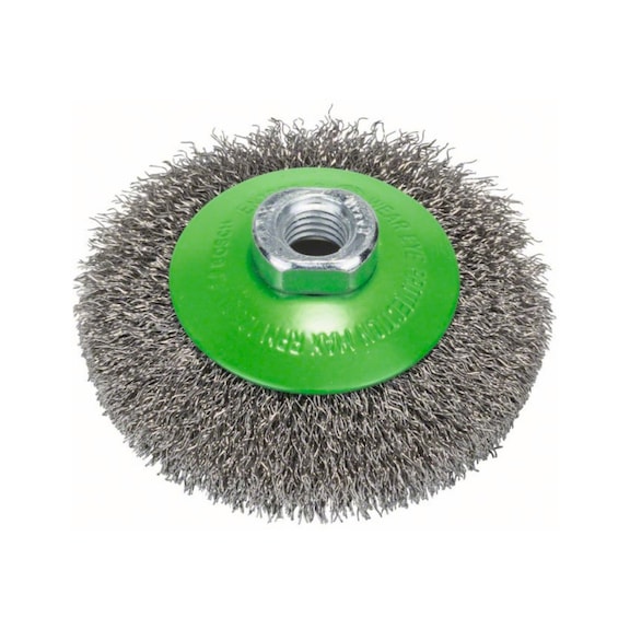 BOSCH tapered brush Clean Inox 100mm crimped stainless steel wire 2608622108 - Tapered brush