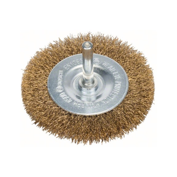 BOSCH disk brush 75 x 0.2 mm 10 mm crimped wire, brass-plated 2608622009 - Disk brush