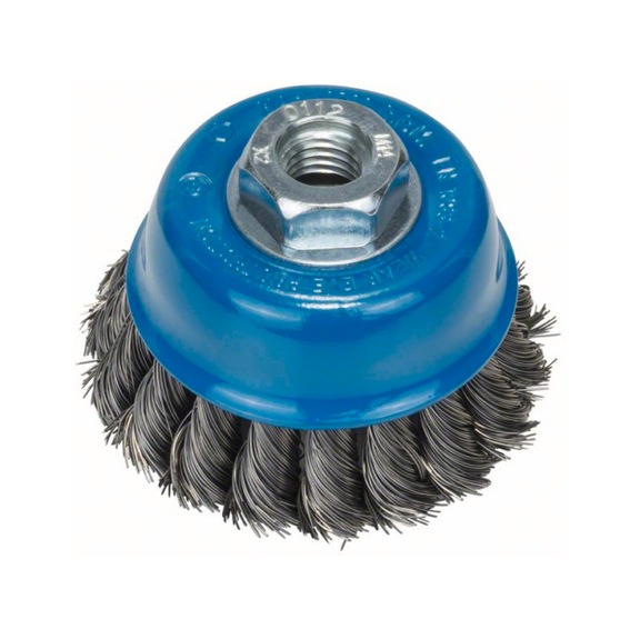 BOSCH Cup brush 75 mm wire thickness 0.35 mm M14 knotted steel wire 2608622099 - Cup brush