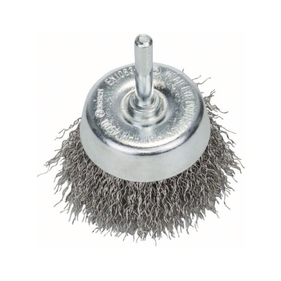 BOSCH Cup brush 60 x 0.3 mm crimped stainless steel wire 2608622118 - Cup brush