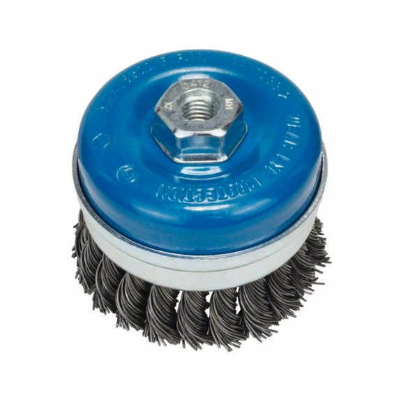 BOSCH cup brush 90 mm wire thickness 0.8 mm M14 knotted steel wire 1608614000 - Cup brush