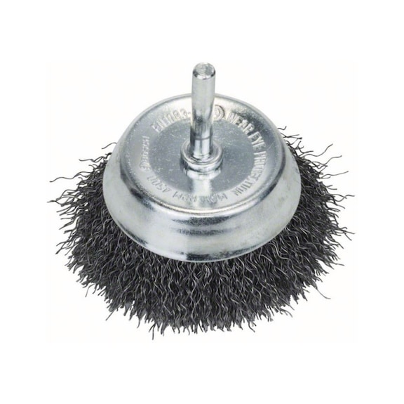 BOSCH Cup brush 70 x 0.3 mm crimped steel wire 1609200270 - Cup brush