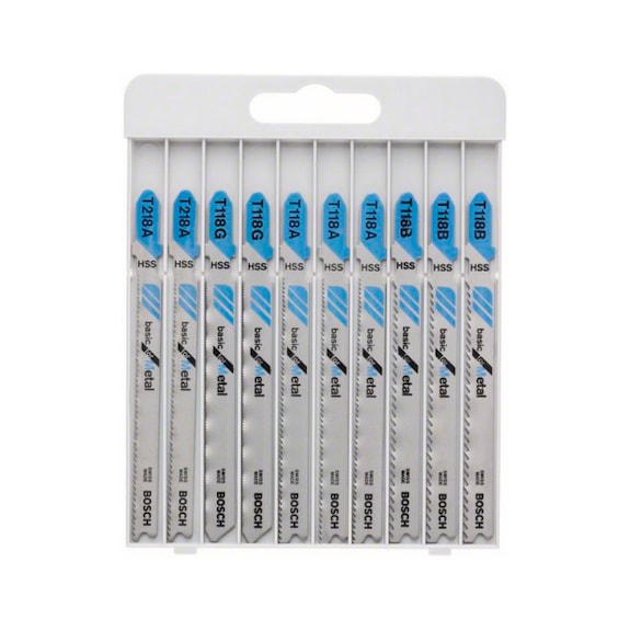 BOSCH 10-piece jigsaw blade set Basic for Metal 2607010631 - Saw blade assortment