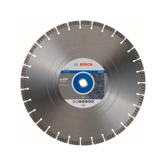 BOSCH Diamond cutting blade Best for Stone 450 x 25.40 x 3.8 x 12 mm 2608602650 - Diamond cutting disk